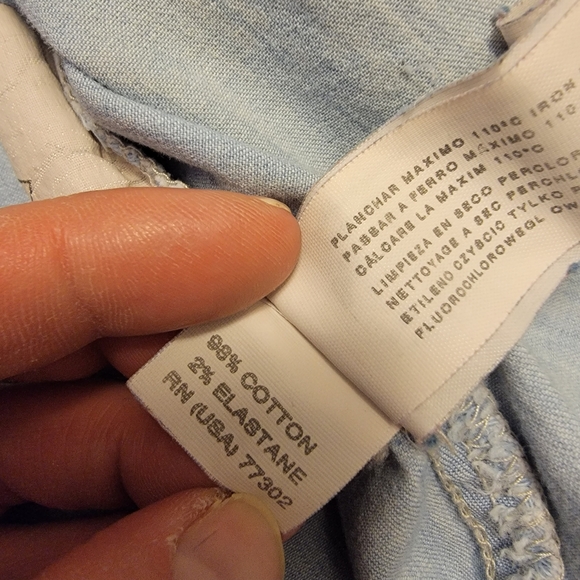 Blue denim button up top - Picture 6 of 6